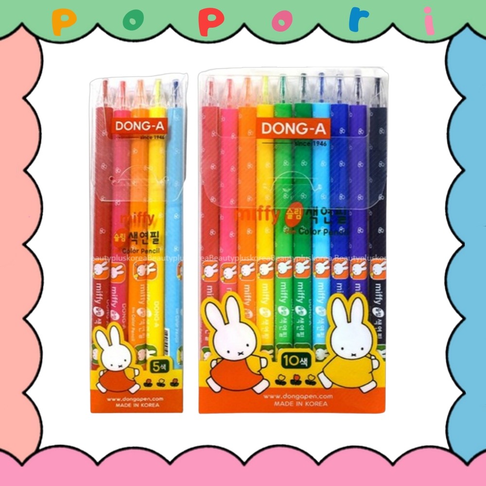 <MIFFY> Slim Color Pencil 5pc set / 10pc set