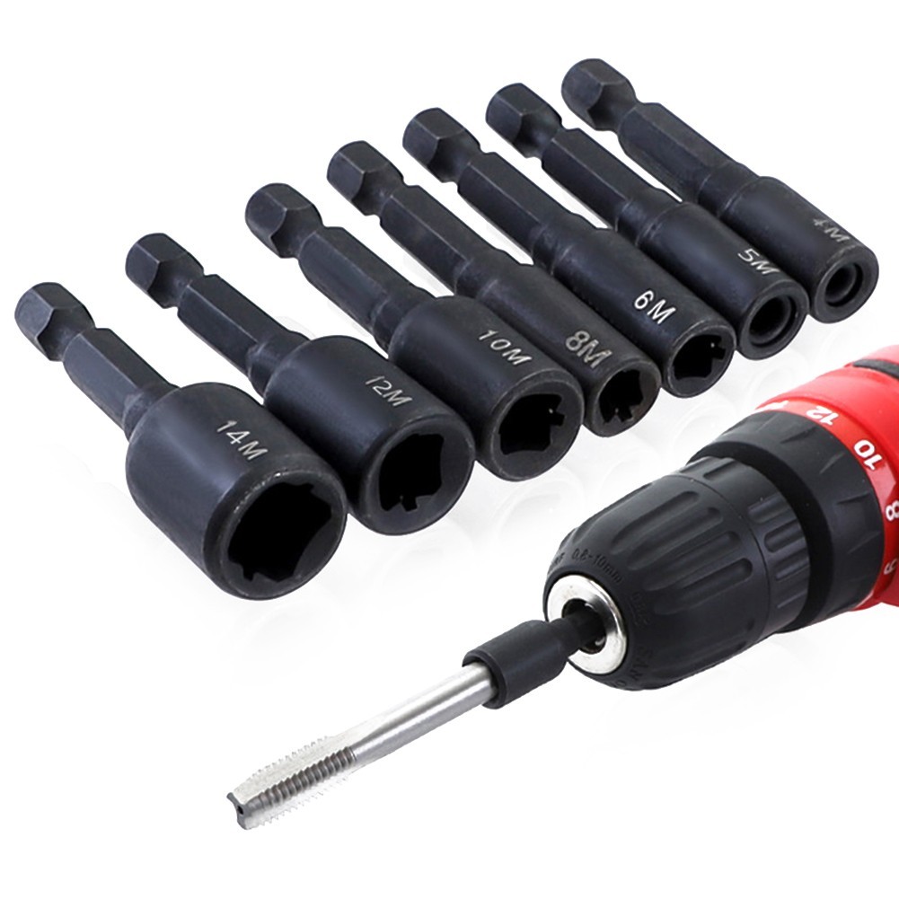 [BIG SALE] M6- สําหรับ M14 Firmer Screw Tap Socket Adapter Holder Extension Bar 1/4 นิ้ว Hex Shank