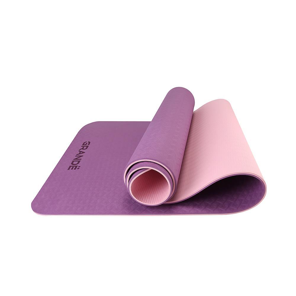 GRANDE เสื่อโยคะ TPE สีชมพู/ม่วง จัดส่งโดย HomePro