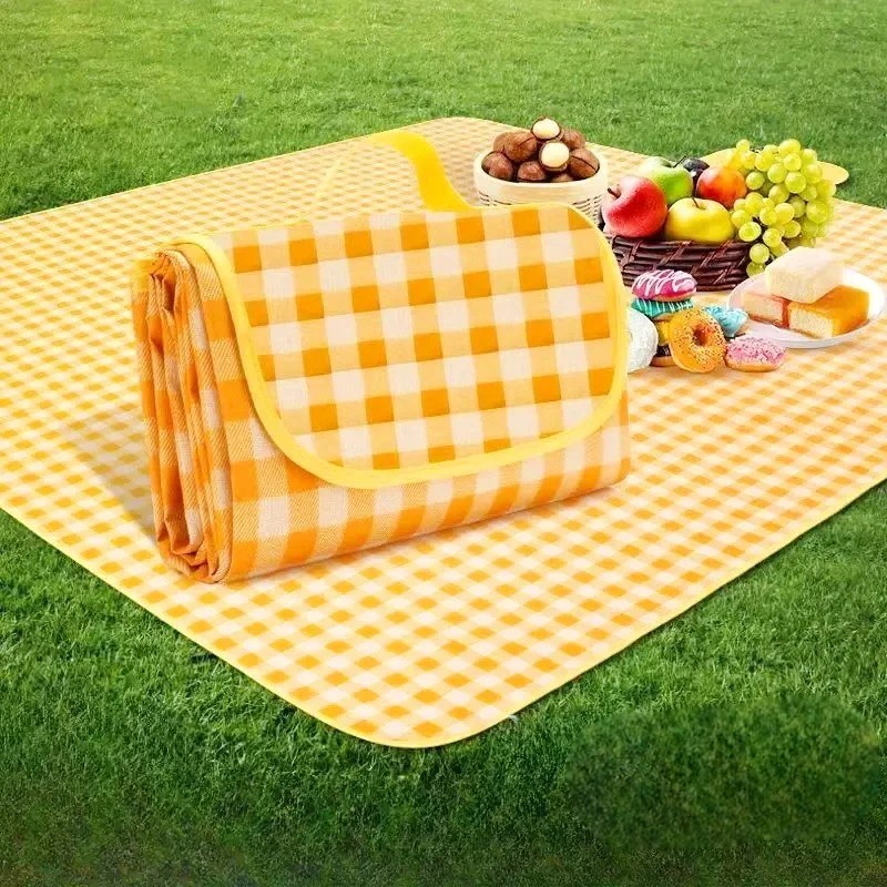 PIKMET เสื่อพับ Camping Picnic Grid เสื่อกันน้ํา 136.5x180ซม