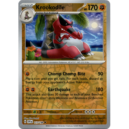 Kookodile 117/198 Scarlet & Violet Base Singles Fighting Type