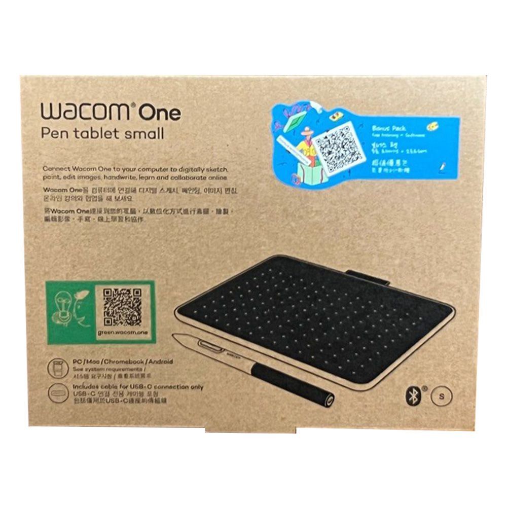 Wacom One S Creative Pen Tablet CTC4110WL (Small) - USB-C, Bluetooth 5.1