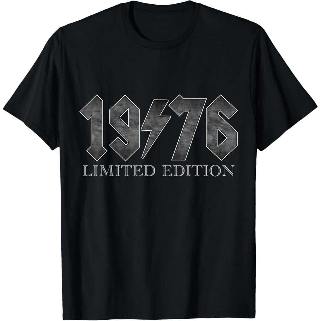 เสื้อยืดผ้าฝ้ายผู้ชาย Vintage 1976 Classic 50 Years Old Bday 50th Birthday Rock เสื้อยืด