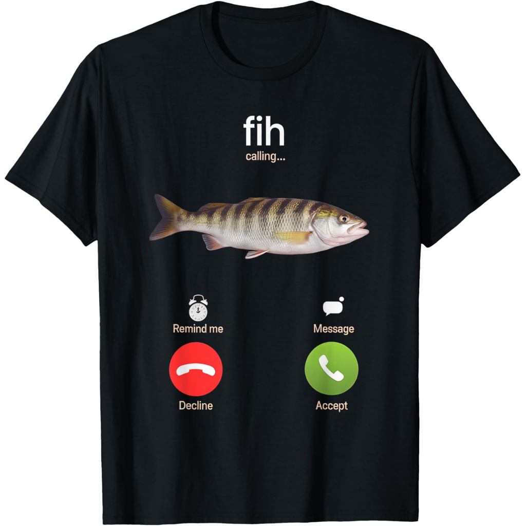 เสื้อยืดผ้าฝ้ายผู้ชาย Fih Tshirt รองเท้าปลาตลก Misspelled ปลา Meme Fih อารมณ์ขันเสื้อยืด
