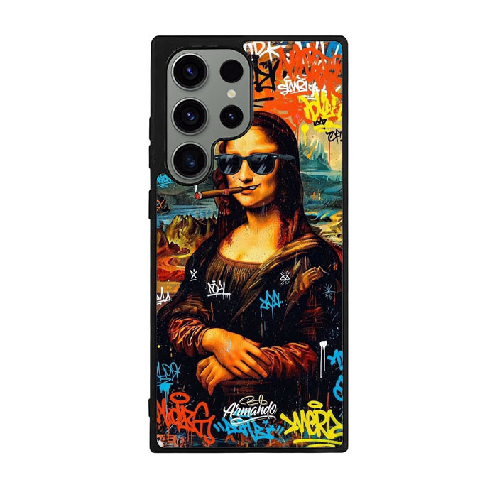เคสปลอกไฮบริด Samsung Galaxy S25 S24 S23 S22 S21 S20 Ultra Plus FE Edge Graffiti Mona Lisa Art