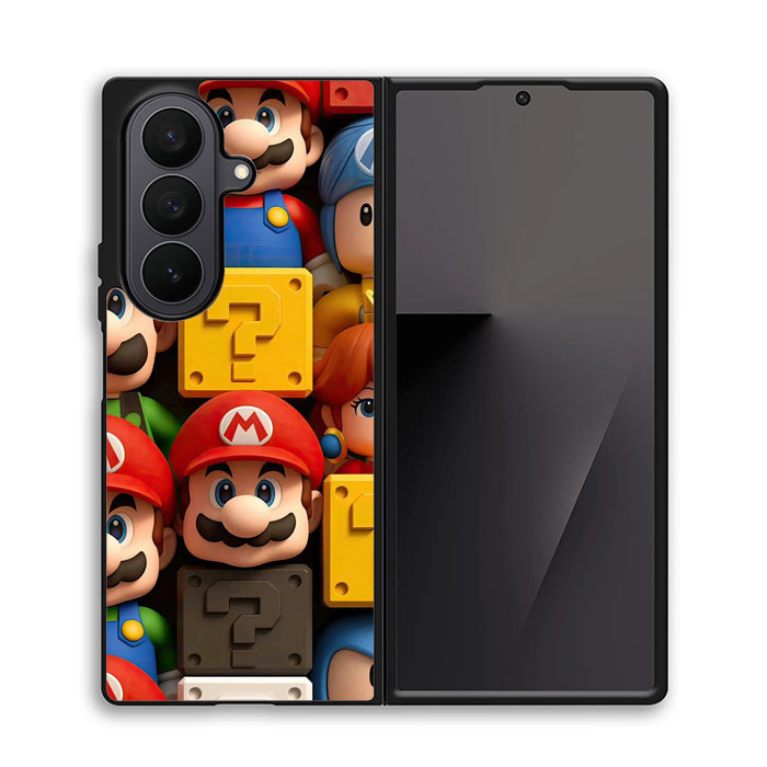 Case Casing Hybrid Samsung Galaxy Z Fold 7 6 5 4 3 SE Retro Game Inspired Scene