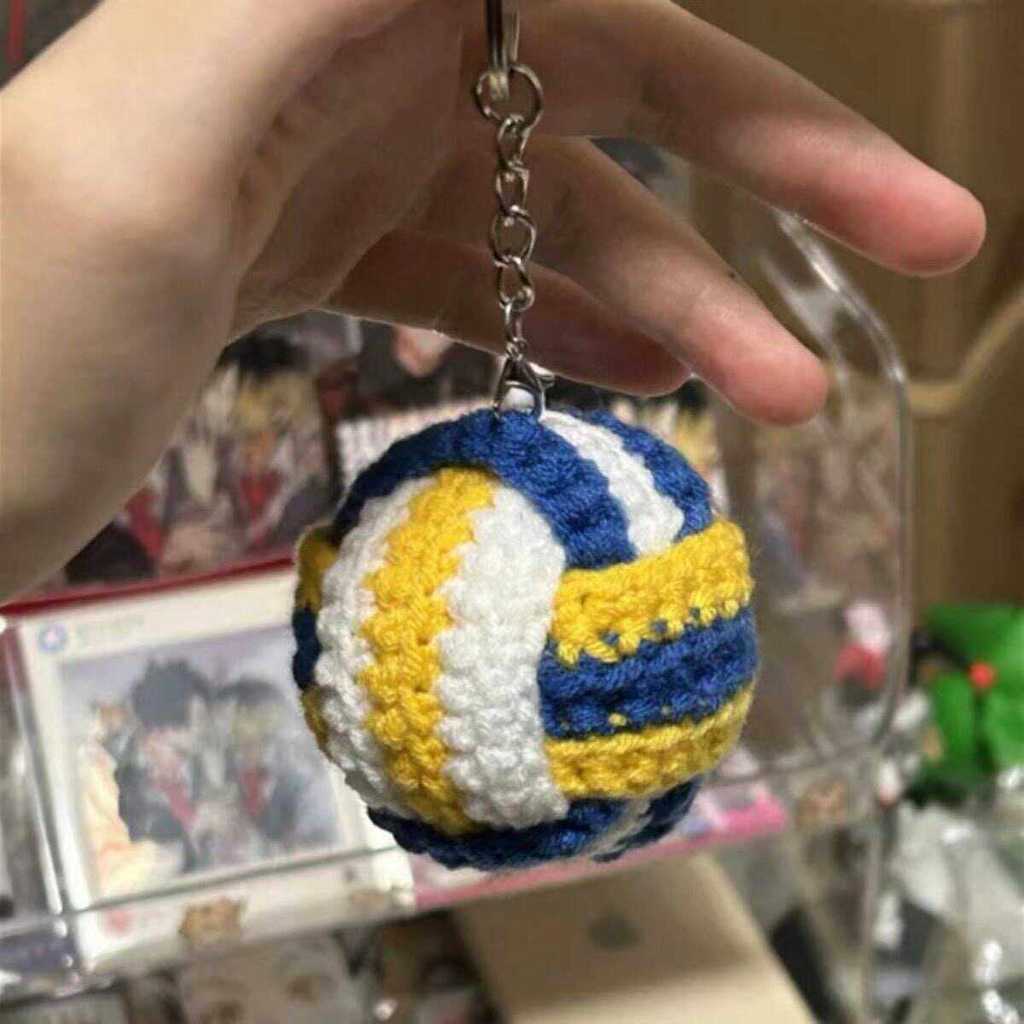Volleyball Boy Mini Volleyball Keychain DIY ชุดโครเชต์ - อุปกรณ์สนุกและหัตถกรรม