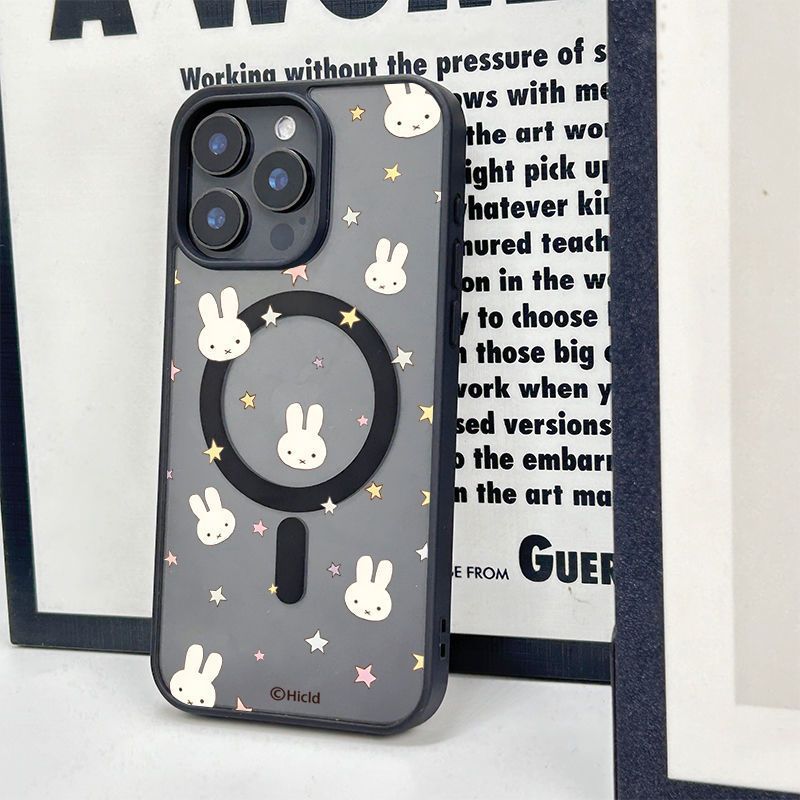 SAMSUNG ดาวน่ารักแม่เหล็กกระต่ายสําหรับSamsung A07 A17 5G A57 5G A27 A37 S24 Fe Ultra A26 A15 A55 A5