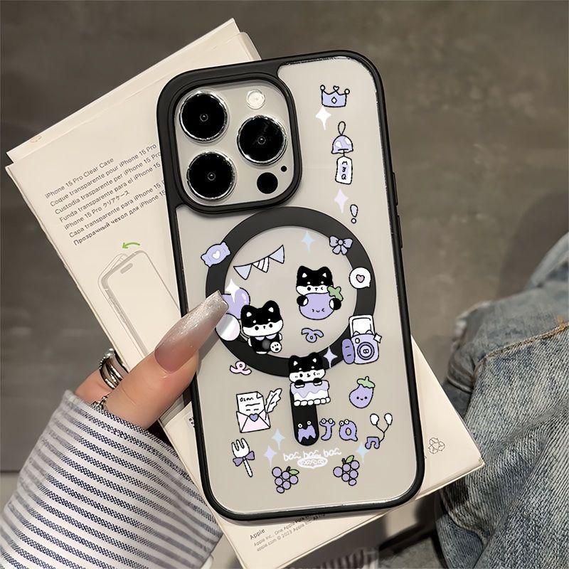 Naughty Cat เคสแม่เหล็กน่ารัก Samsung A07 A17 5G A37 A27 A57 5G A16 A55 S25 A06 5G A15 S24 Fe Ultra 