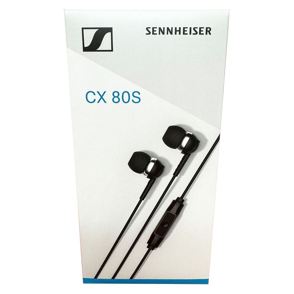 Sennheiser CX 80S Wired Earphones (Black) - 3.5mm TRRS, 508896