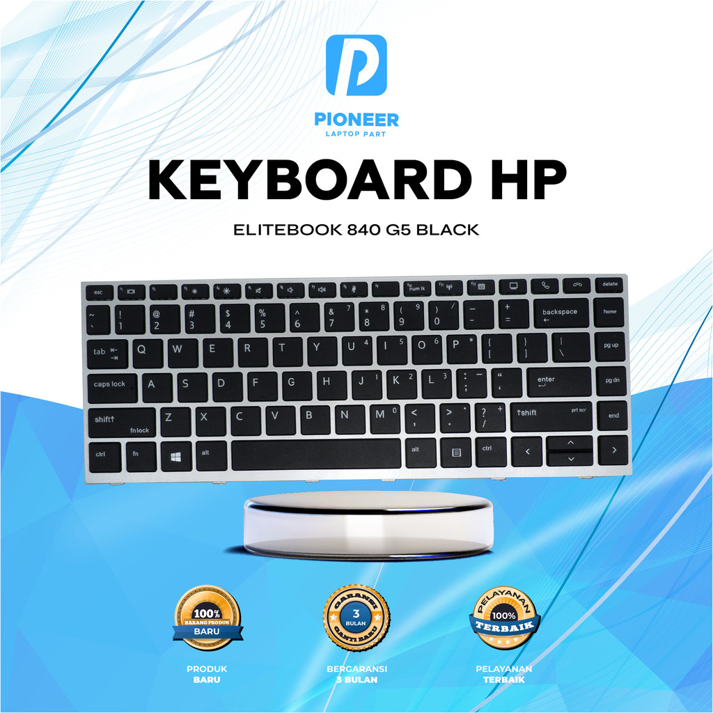 คีย์บอร์ด HP Elitebook 840 G5 สีดํา