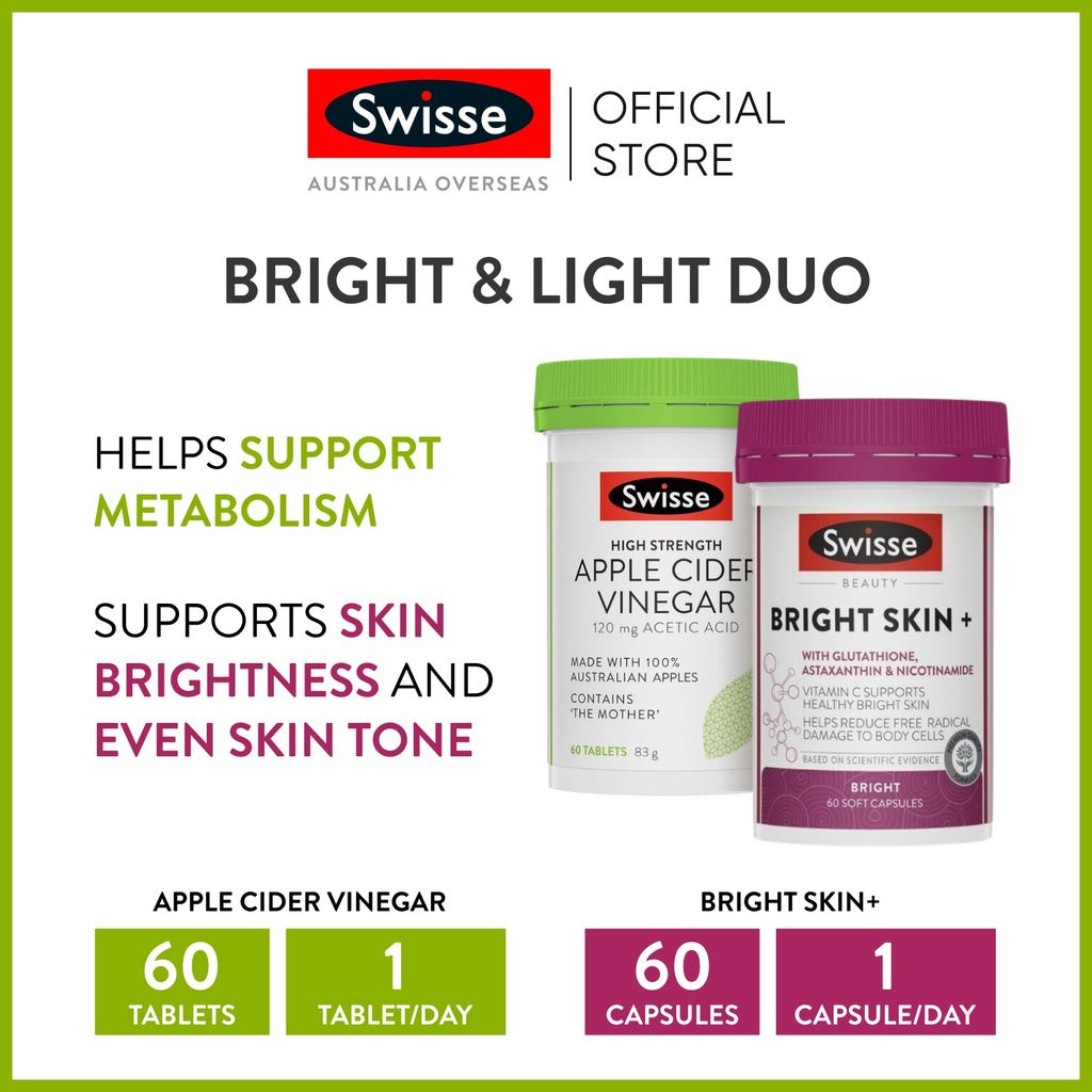 (แพ็คคู่) Swisse Bright & Light ดูโอ เพื่อผิวกระจ่างใส & ดูแลรูปร่าง ราคา ถูกที่สุด ดีลบีเคเค แกลเลอรีภาพที่ 4