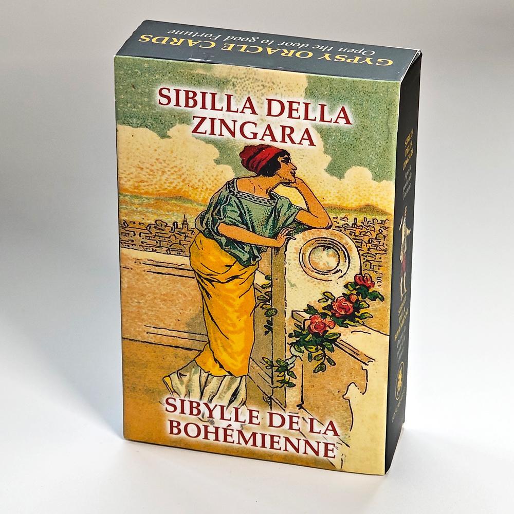 9*6 ซม.Gypsy Oracle Deck ภาษาอังกฤษและสเปนรุ่น 52 ชิ้น Oracle การ์ดพิมพ์บน 350GSM Double-embossed Ca