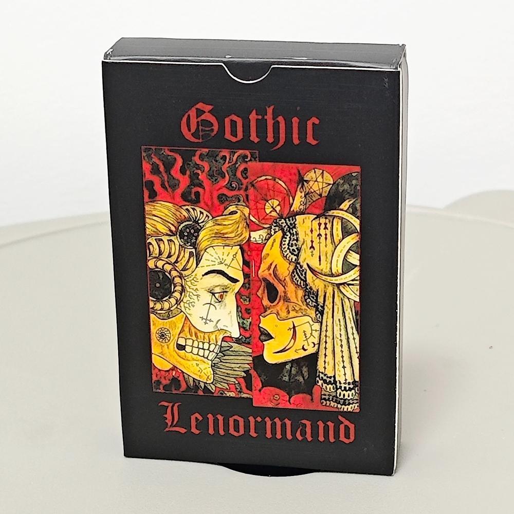 9*6 ซม. Dark Gothic Lenormand Deck 36 ชิ้น Lenormand การ์ดรวม Romance และ Dark Elements