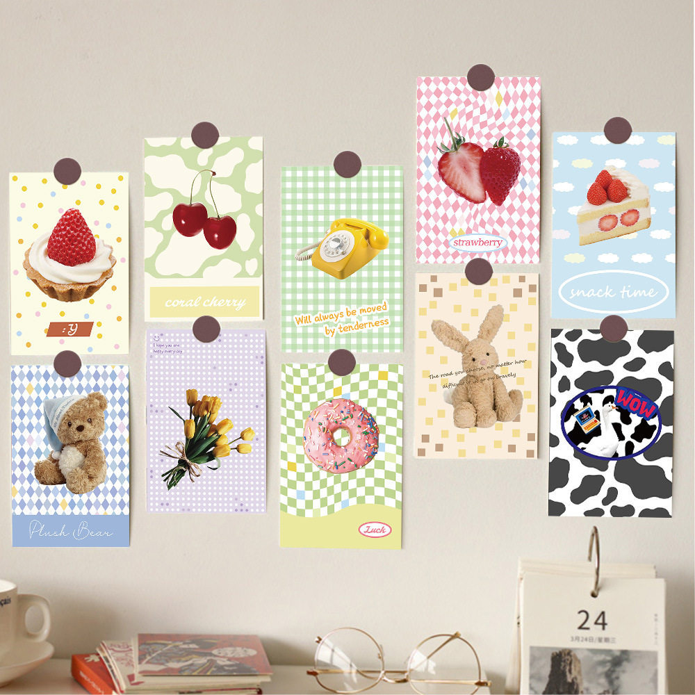 10 Cute Cream Cheese Tart Postcards for DIY Wall Decor - Fresh Aesthetic for Bedroom & Dorm