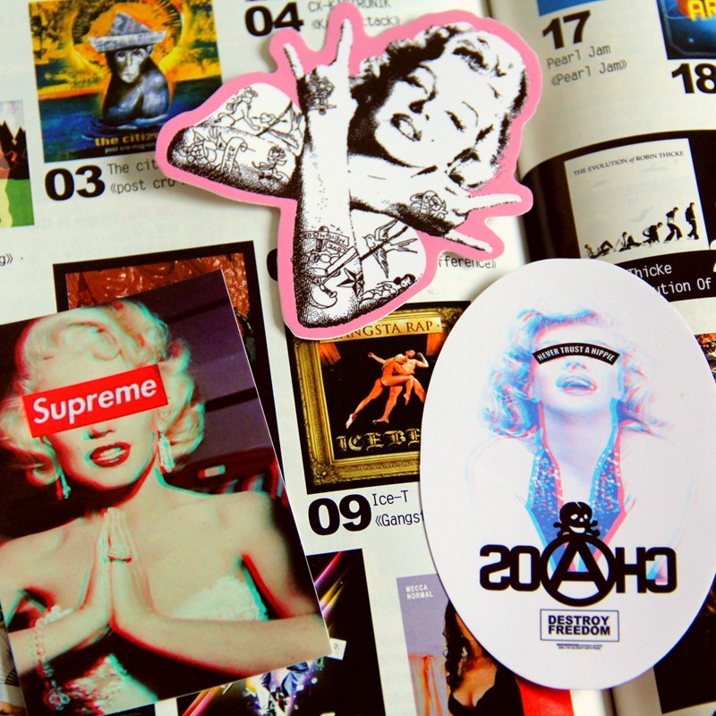 Marilyn Monroe Rock AirPods Pro Tattoo สติกเกอร์กันน้ําสําหรับสไตล์สตรีท