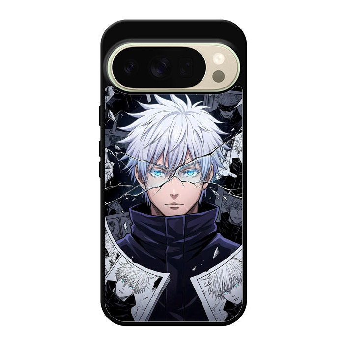 กรณีปลอก Softcase Hybrid Google Pixel 10 9 9A 8 8A 7 7A 6 6A 5 5A 4 4A Pro XL Gojo Satoru Blue Eyes 
