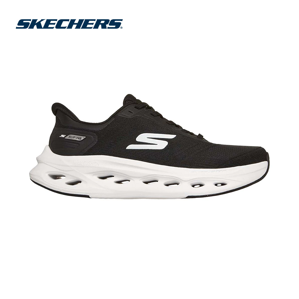 Skechers สเก็ตเชอร์ส รองเท้าวิ่งผู้ชาย Men Slip-Ins GOrun Max Cushioning Glide-Step Running Shoes - 220415-BKW (latest)