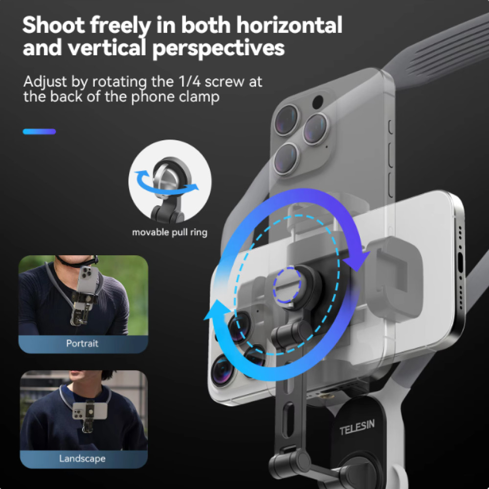 TELESIN UNIVERSAL NECK MOUNT สร้อยคอ STRAP สําหรับสมาร์ทโฟน - S2-HNB-02