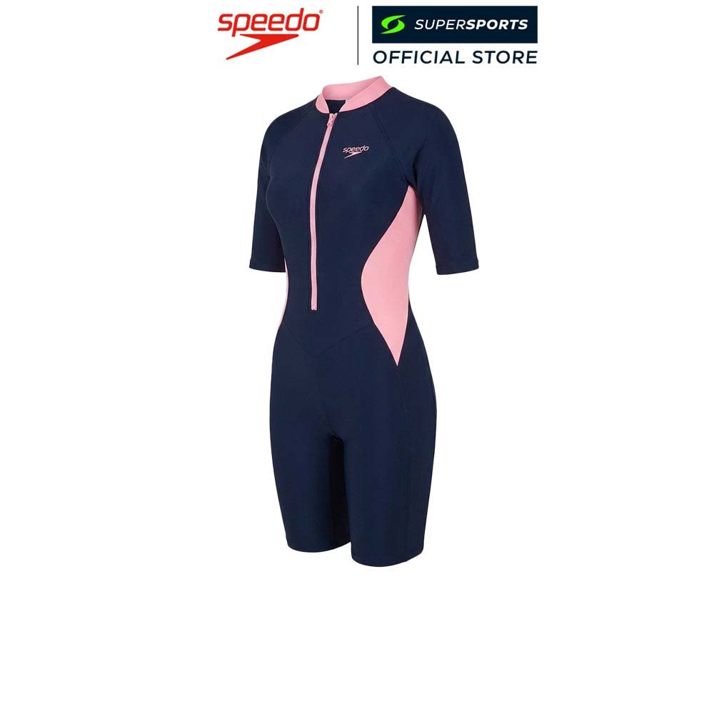 SPEEDO Zip Front Short Sleeve ชุดว่ายน้ำผู้หญิง