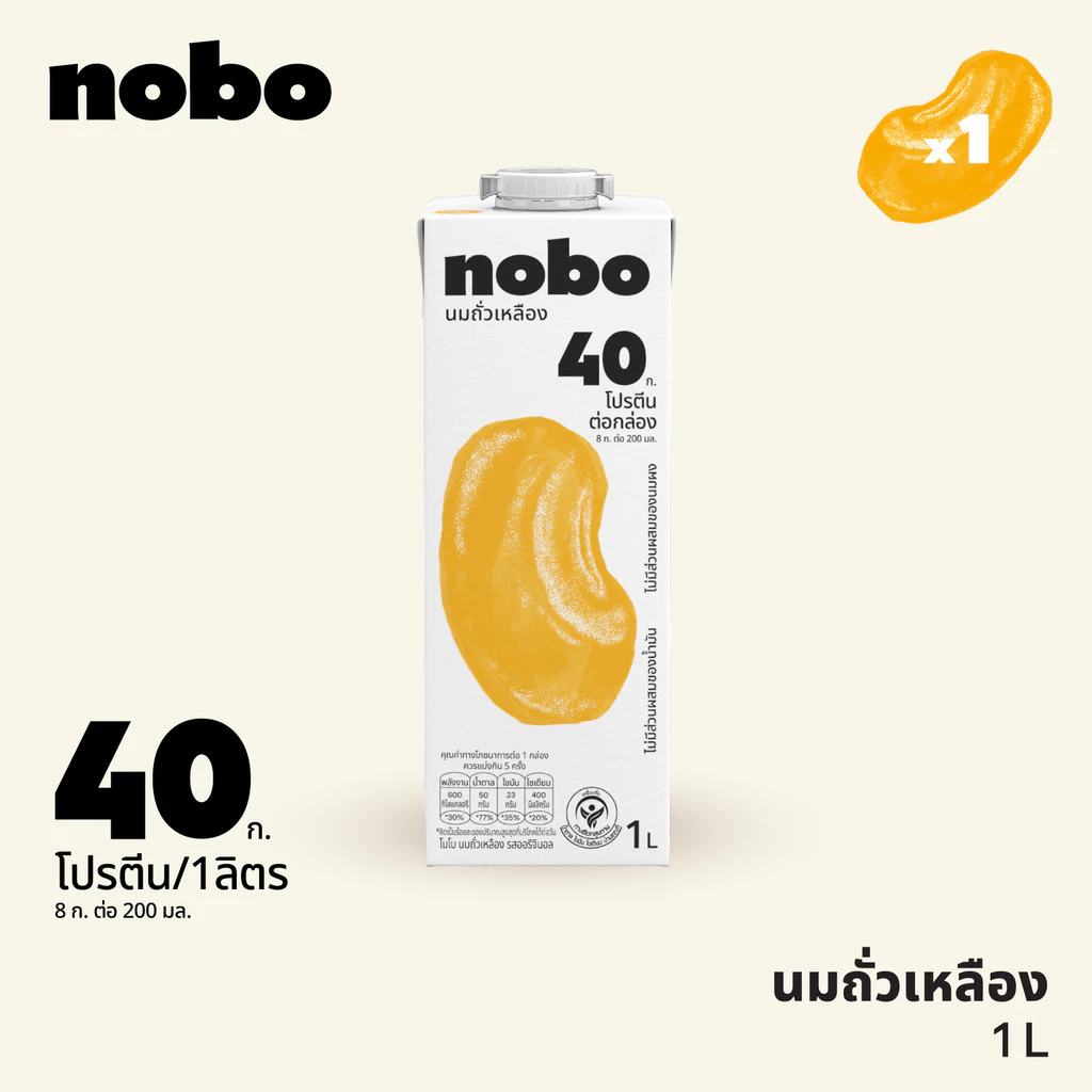 โนโบ นมถั่วเหลือง รสออริจินัล ขนาด 1 ลิตร