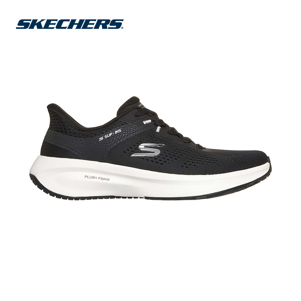 Skechers สเก็ตเชอร์ส รองเท้าลำลองผู้หญิง Women  Sport Plush Foam Cloud Ride Casual Shoes - 150571-BKW (latest)
