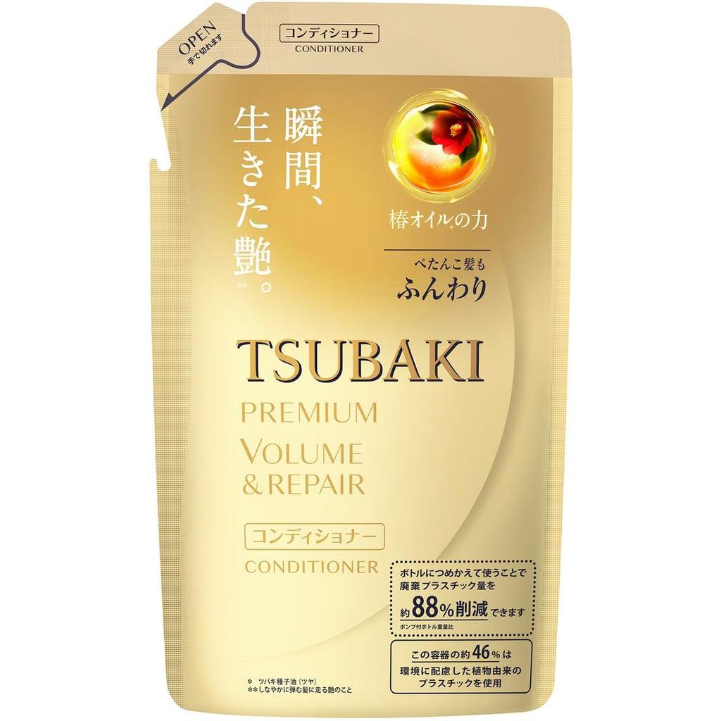 TSUBAKI Premium Repair Hair Conditioner Refill, 11.2 fl oz (330 ml) Directly from Japan