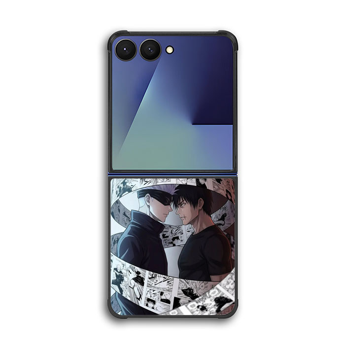 Case Casing Softcase Hybrid Samsung Galaxy Z Flip 7 6 5 4 3 Gojo vs Tojiro Faceoff