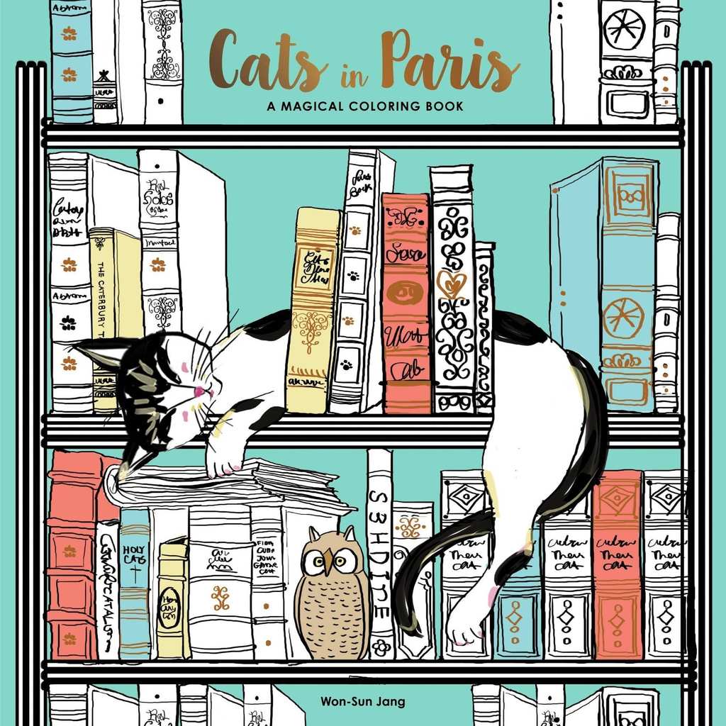 (BX) CATS IN PARIS: หนังสือระบายสีมหัศจรรย์