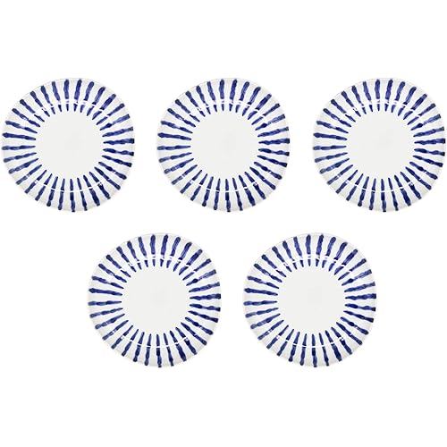 Minoyaki, set of 5 plates, diameter approx. 16 cm, made in Japan 506-14
