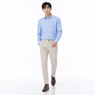 John Henry เสื้อเชิ้ตผู้ชายแขนยาว ทรงเข้ารูป รุ่น JH S426MSLSM14 - สีฟ้า