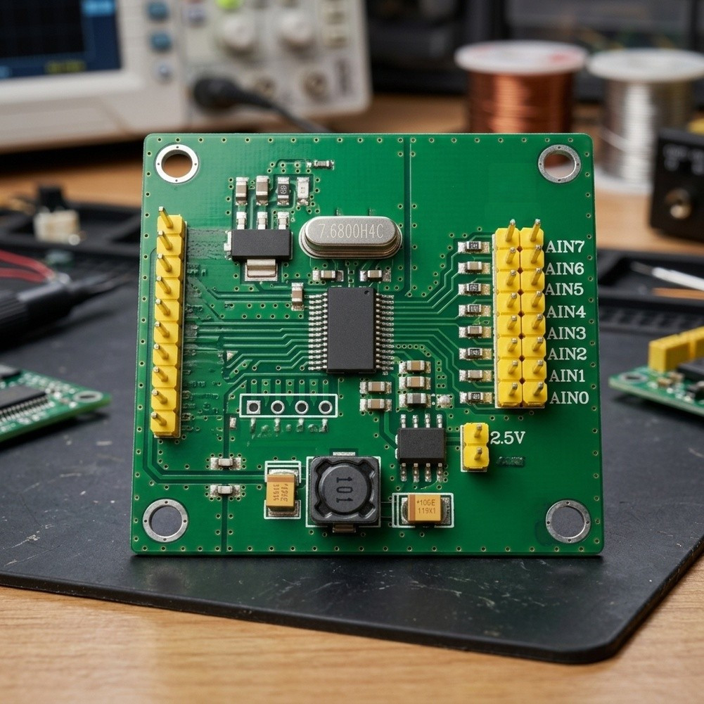 [ใหม่]ADS1256 8-Channel 24-Bit สําหรับบอร์ดขยาย ADC สําหรับบอร์ดคอมพิวเตอร์ Raspberry