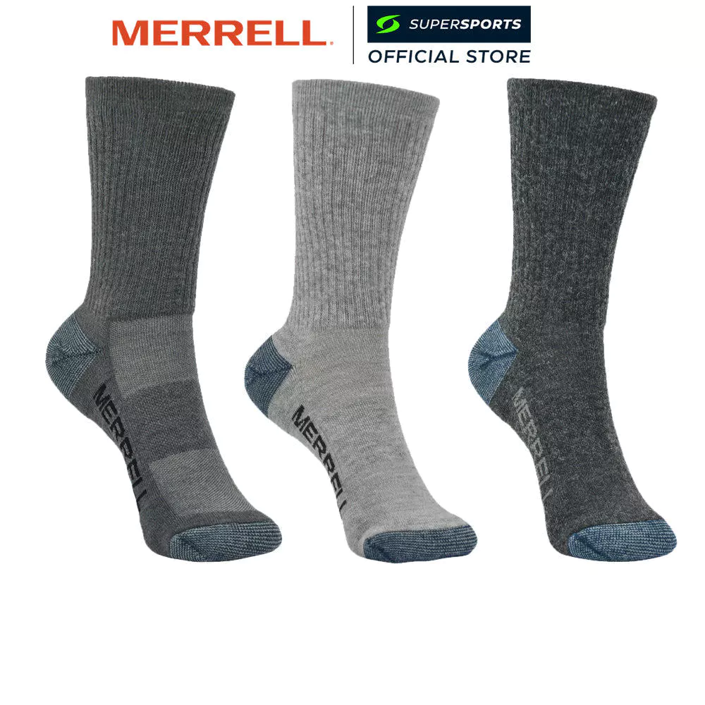 MERRELL Trekker Outdoor Crew ถุงเท้าผู้ใหญ่ (แพ็ค 3 คู่)