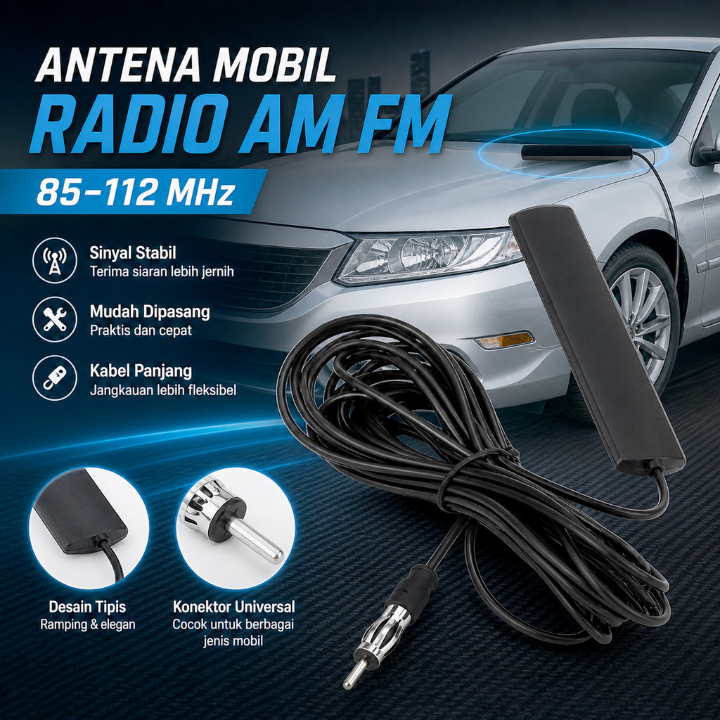 เสาอากาศวิทยุติดรถยนต์ AM FM - CR002