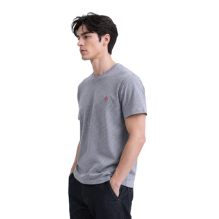 John Henry เสื้อยืดผู้ชาย ทรงเข้ารูป รุ่น JH S526MTSSM15 - สีเทาท็อปดาย