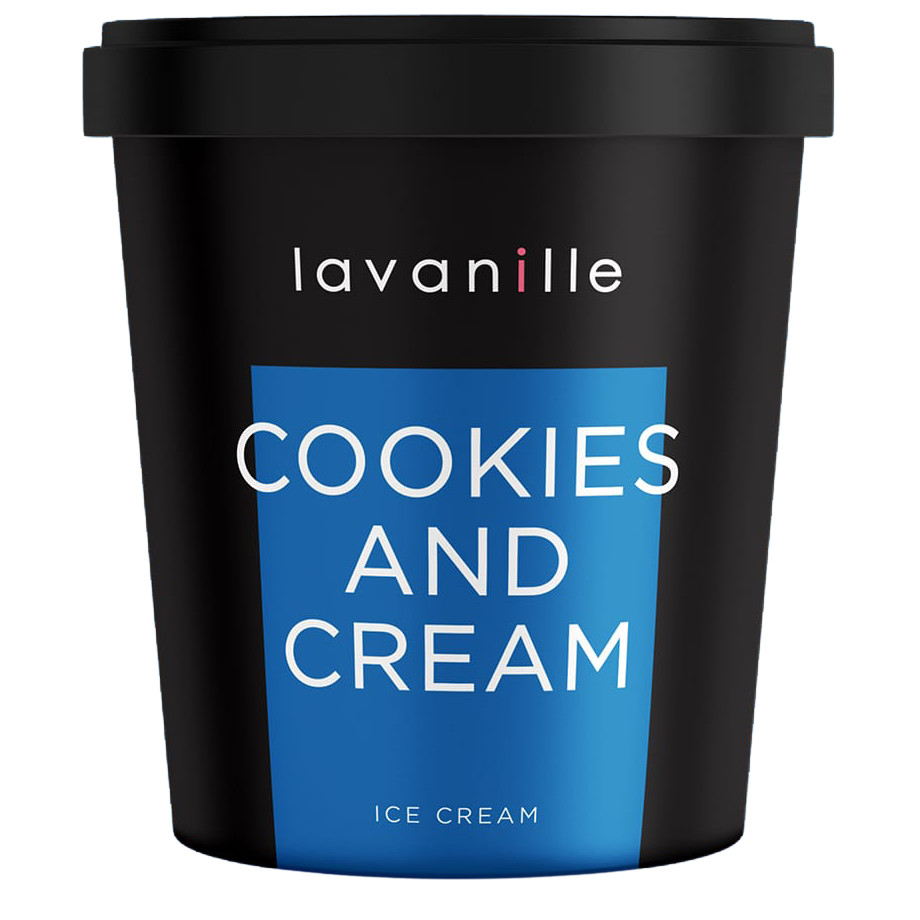 [8859623000339] La Vanille Ice Cream Cookies & Cream ลาวานิล รสคุกกี้ แอนด์ ครีม (แพ็คสินค้าเก็บความเย็น)