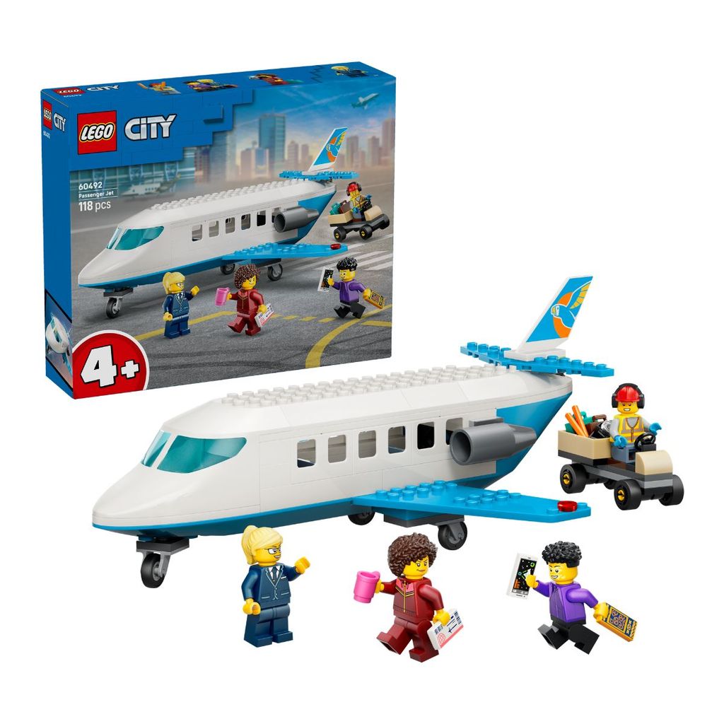 LEGO CITY 60492 ของเล่นประกอบเครื่องบินโดยสาร (118 ส่วน)