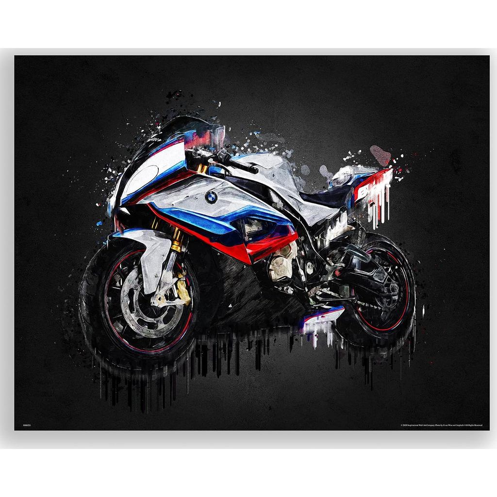 บทคัดย่อ Cbr Sportbike Honda รถจักรยานยนต์ Retro Shop โรงรถ Biker ของขวัญสร้างแรงบันดาลใจคําคมโปสเตอ