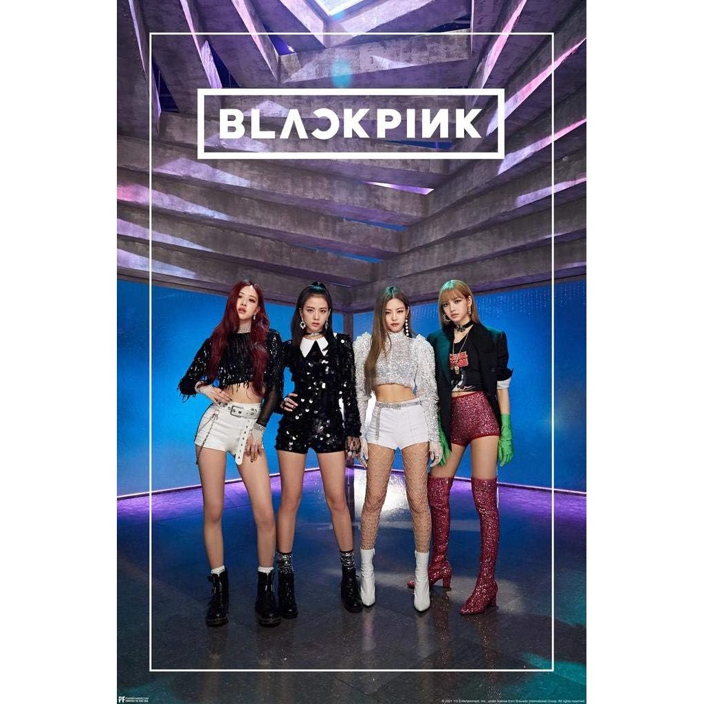 Blackpink Mercise Square Up Group Photo Rose Lisa Jisoo Jennie Kpop Merch ฆ่านี้รักอัลบั้ม Cool Wall