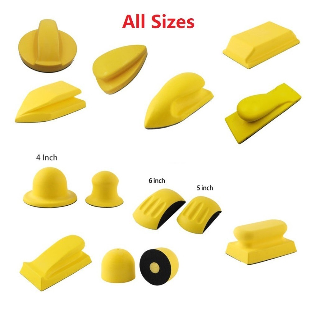 xk ที่จับแผ่นขัดทราย Backing Polishing Pad Hand Grinding Block PU Foam