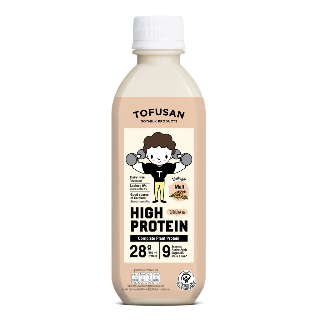 [8859473101064] Tofusan Highprotein(0%Sugar)Malt 350 Ml. โทฟุซัง ไฮโปรตีน (สูตรไม่มีน้ำตาล) รสมอลต์ 350 มล.