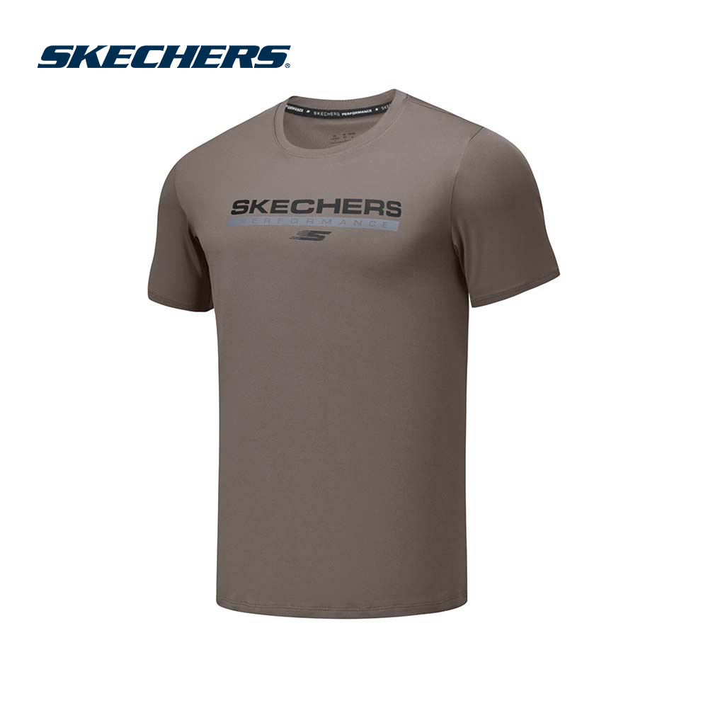 Skechers สเก็ตเชอร์ส เสื้อยืดแขนสั้นผู้ชาย Men GO Motion Short Sleeve Tee - P225M160-05QR