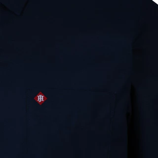 John Henry เสื้อเชิ้ตผู้ชายแขนยาว ทรงเข้ารูป รุ่น JH S526MSLSM14 - สีกรมท่า