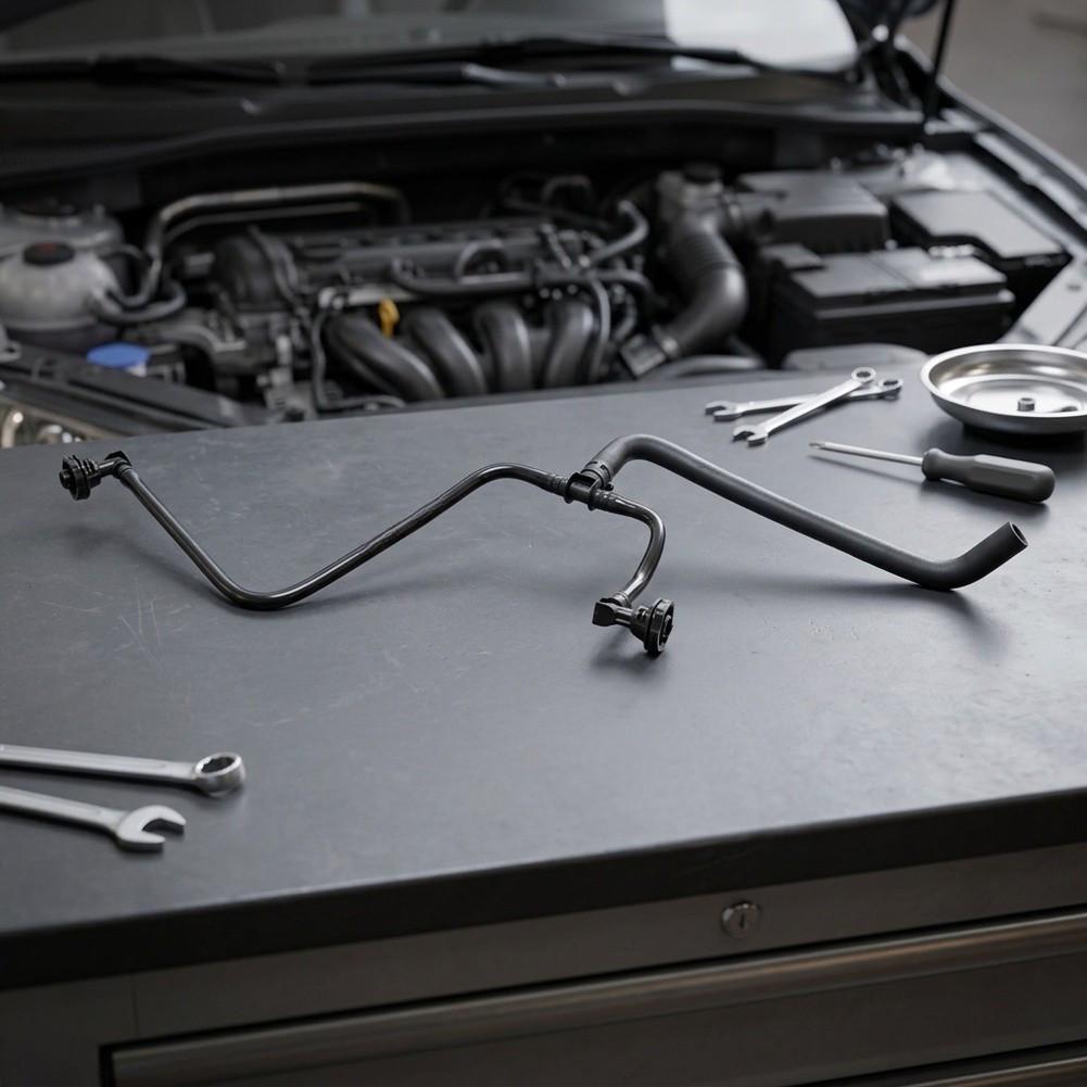 {ANSOUL}Engine Coolant Overflow Line สําหรับท่อ Breather เหมาะสําหรับ A4L สําหรับ B8 สําหรับ Porsche