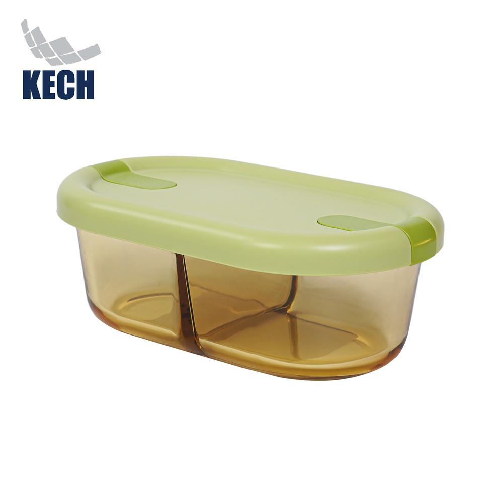 KECH กล่องอาหารแก้ว  HOPE 2SLOT 0.7 ลิตร สีเขียว จัดส่งโดย HomePro