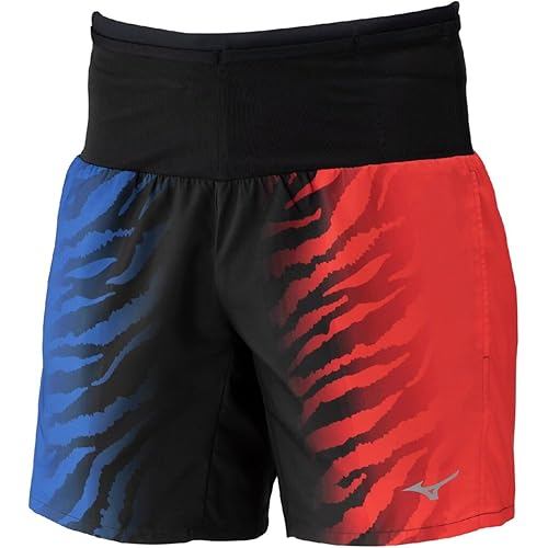 Mizuno Running Wear Multi Pocket Pants Plus 7" Shorts 360 Degree Pockets Storage Unisex Akaoni/Aooni