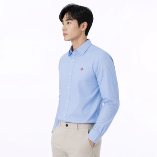 John Henry เสื้อเชิ้ตผู้ชายแขนยาว ทรงเข้ารูป รุ่น JH S426MSLSM14 - สีฟ้า