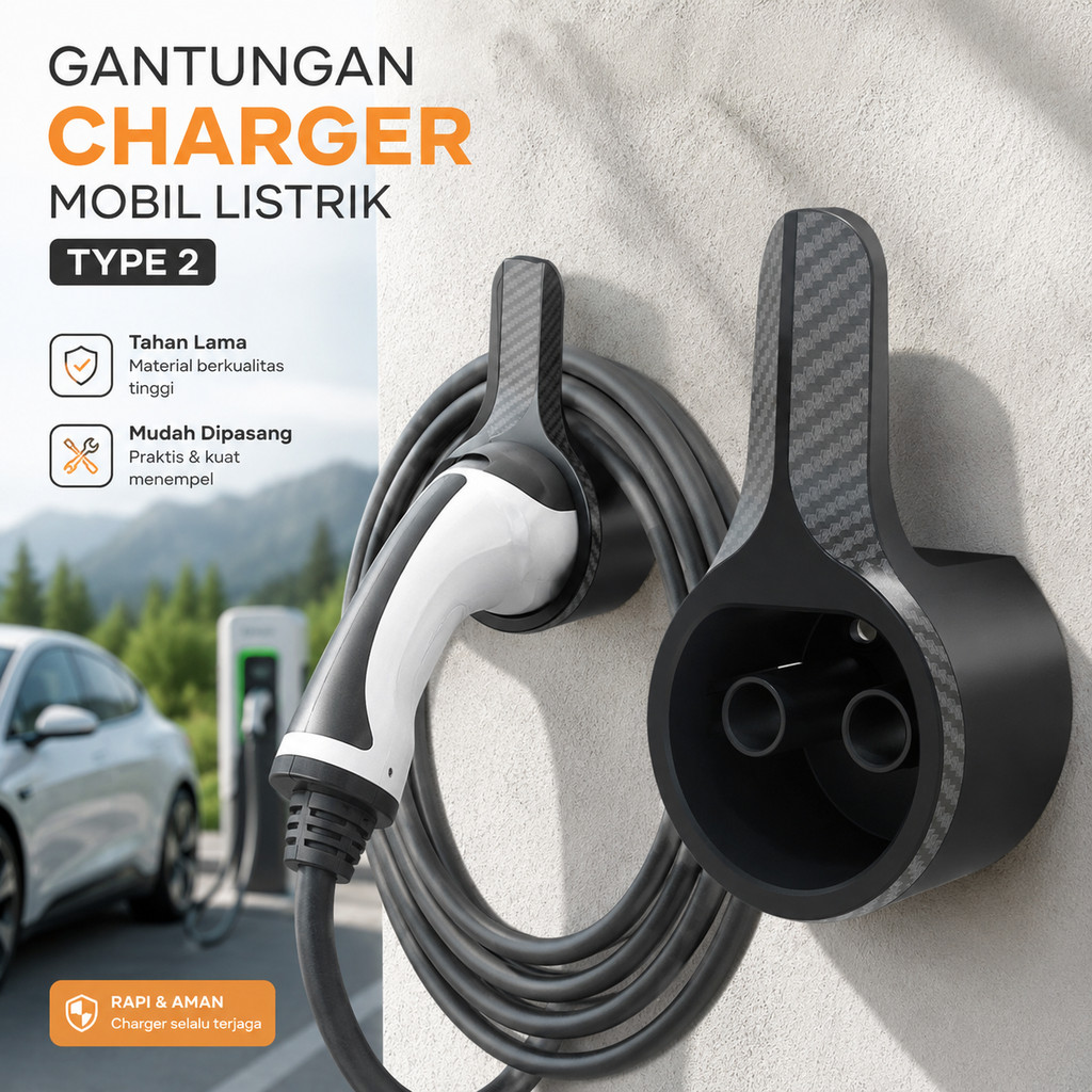GANTUNGAN Feyree ที่แขวนเครื่องชาร์จรถยนต์ไฟฟ้า Type 2 EV ที่วางกันน้ํา - GW2