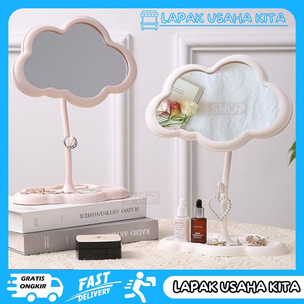 STAND MIRROR CLOUD COSMETIC MAKEUP MIRROR CLOUD MOTIF SAFE PRIVACY TABLE