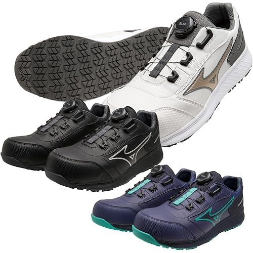 Mizuno Safety Shoes Work All Mighty SU 51 L BOA Dial Low Cut Unisex U-Sole f1ga2317 09 Black x Silve